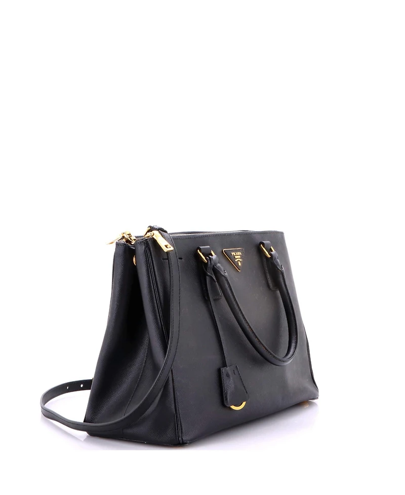 Pre-Owned Prada Medium Double Zip Lux Tote Saffiano Leather