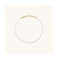 Mantra Intention Pearl Chain sterling silver