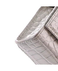 Pre-Owned Balenciaga Hourglass Chain Wallet Embossed Leather