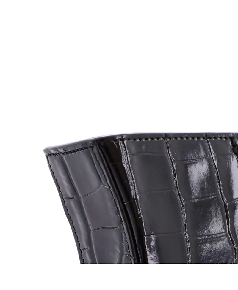 Pre-Owned Balenciaga Mini Hourglass Chain Top Handle Bag Embossed Leather