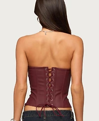 Edikted Women's Izara Studded Faux Leather Corset