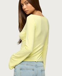 Edikted Women's Scarlette Tie Front Top