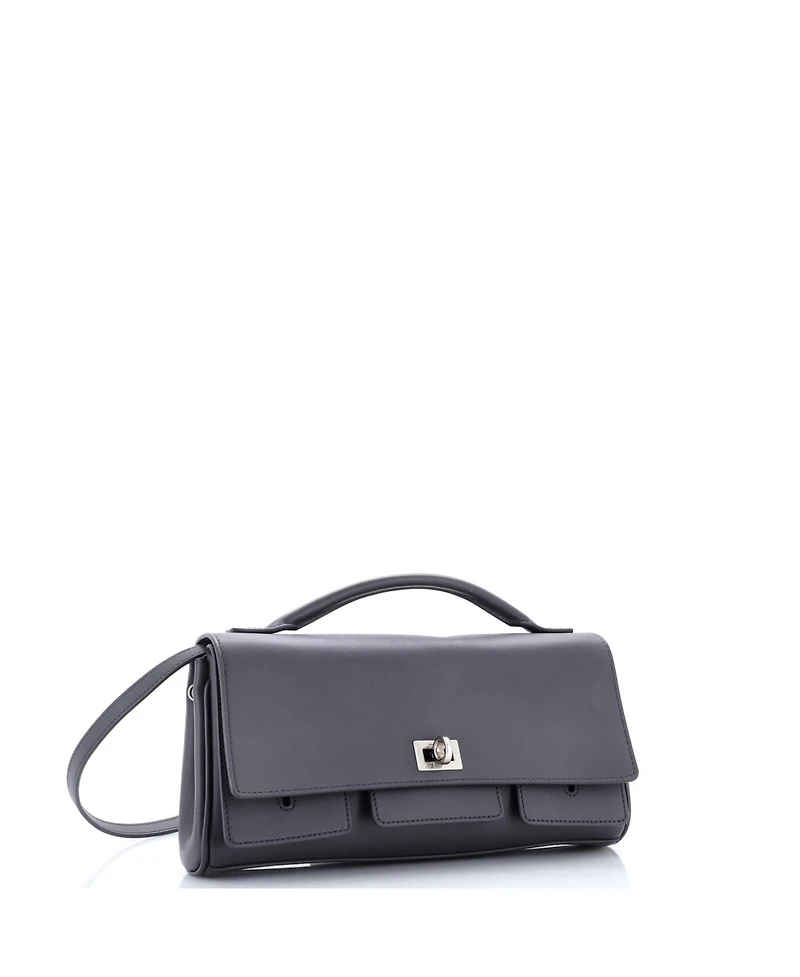 Pre-Owned Balenciaga Air Top Handle Flap Leather