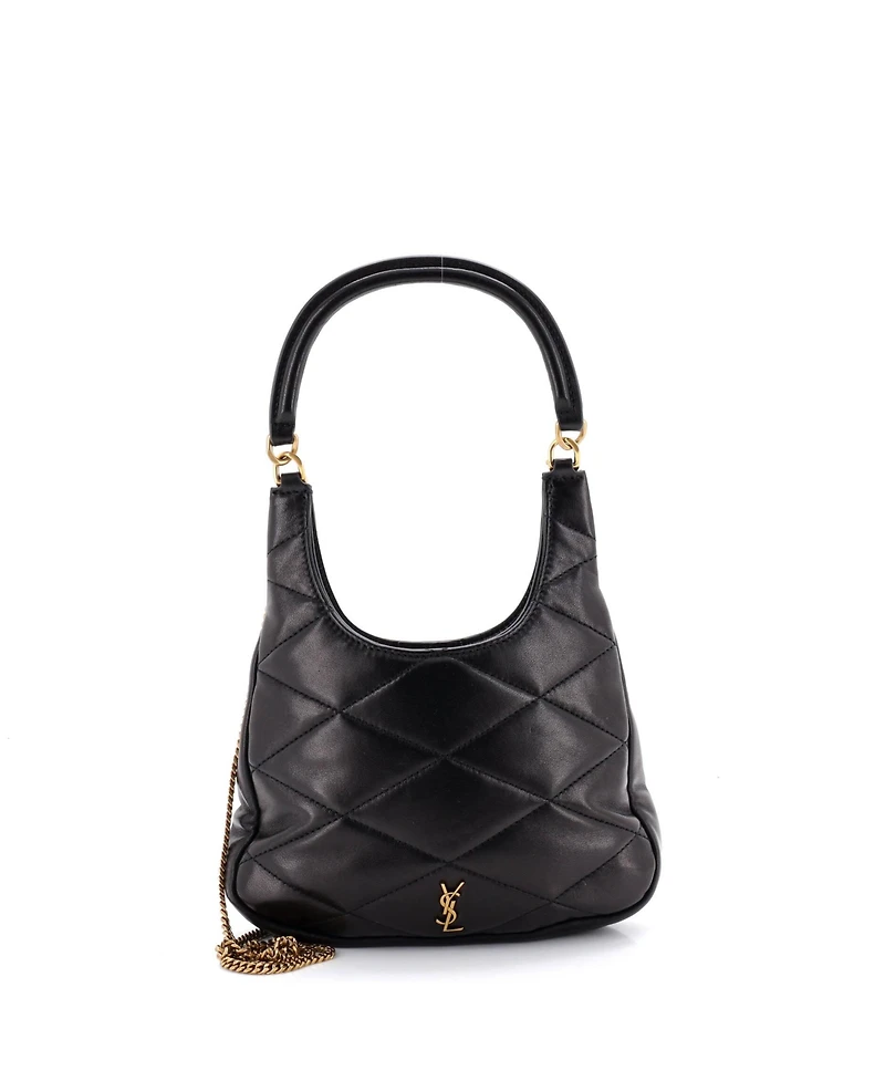 Pre-Owned Saint Laurent Sade Hobo Bag Quilted Leather