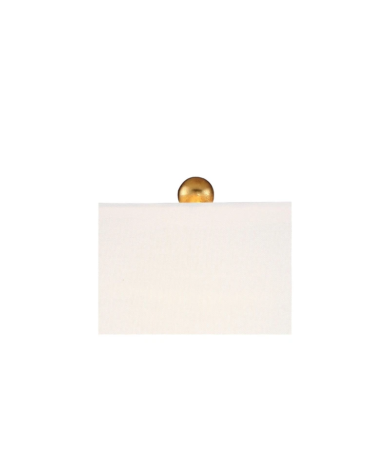 Vienna Full Spectrum Valerie 28" Tall Round Geometric Modern Table Lamps Set of 2 Gold Crystal Living Room Bedroom White Shade