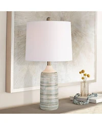 360 Lighting Kayla 23 1/2" High Small Modern Coastal Accent 3-Way Table Lamp Ceramic Single Living Room Bedroom (Colors May Vary)