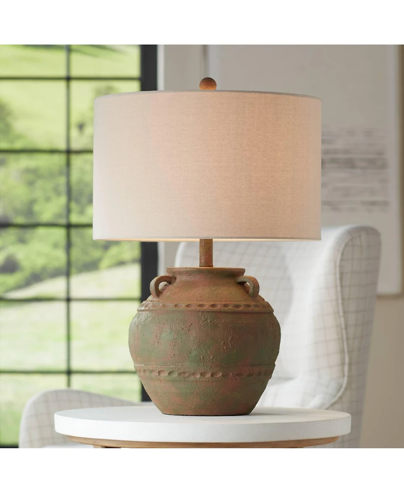 360 Lighting Eliza 25 1/2" High Jar Rustic Traditional 3-Way Table Lamp for Living Room Bedroom Bedside