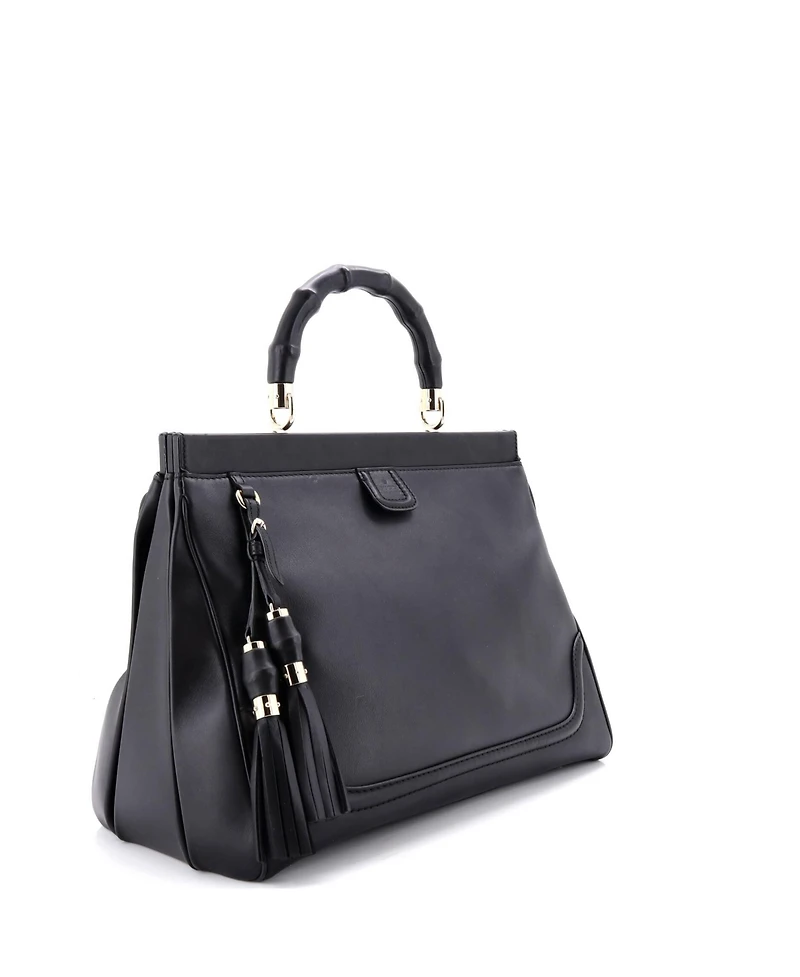 Pre-Owned Gucci Bold Bamboo Top Handle Bag Leather