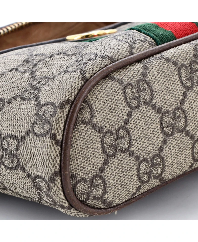 Pre-Owned Gucci Small Ophidia Chain Belt Bag Gg Coated Canvas