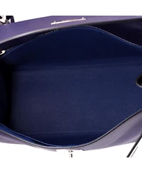 Pre-Owned HERMES Kelly 28 Handbag Verso Evercolor with Palladium Hardware