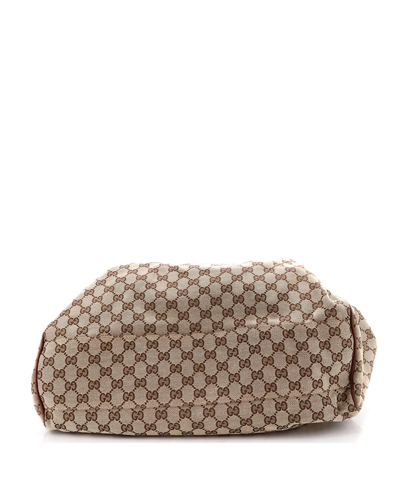 Pre-Owned Gucci Large Sukey Tote Gg Canvas with Leather