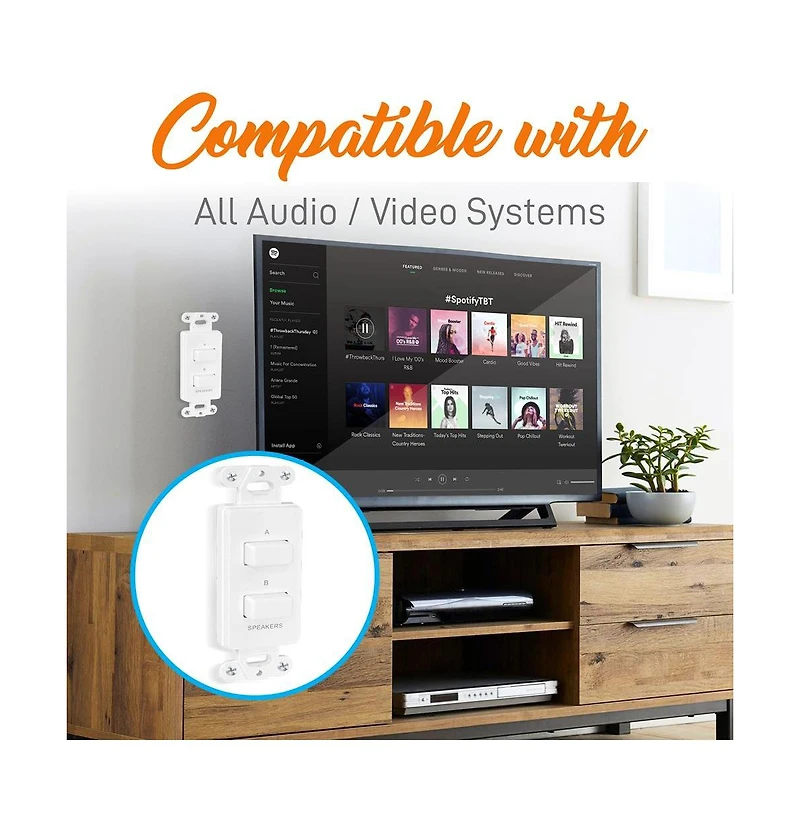 Pyle In Wall Speaker Selector Switch