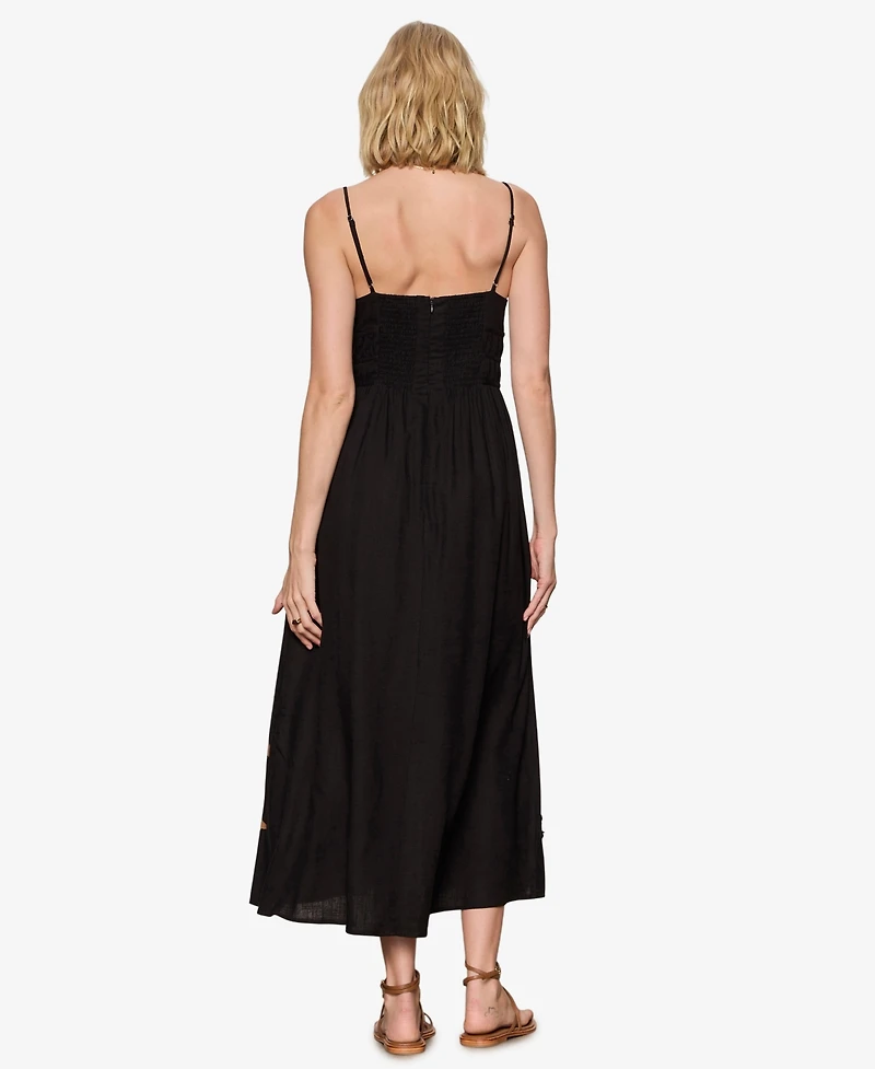 Sanctuary Women's Mira Embellished Volume V-Neck Maxi Dress