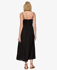 Sanctuary Women's Mira Embellished Volume V-Neck Maxi Dress