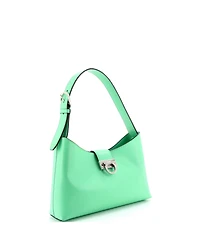 Pre-Owned Salvatore Ferragamo East West Trifolio Shoulder Bag Leather