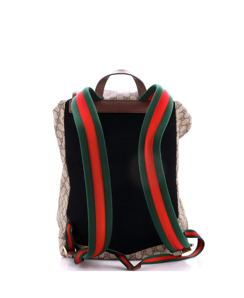Pre-Owned Gucci Large Courrier Soft Backpack Gg Coated Canvas