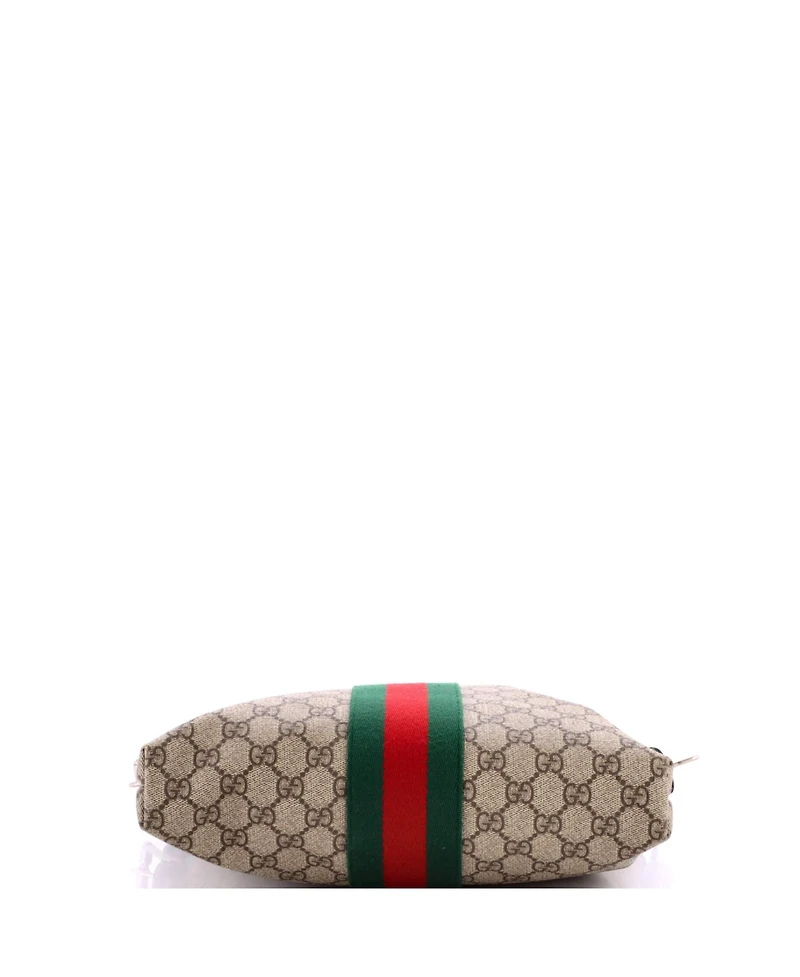 Pre-Owned Gucci Medium Web Messenger Bag Gg Coated Canvas