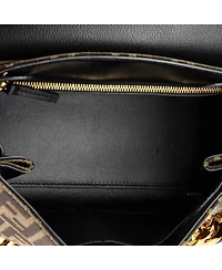 Pre-Owned Versace Medium x Fendi Fendace La Medusa Top Handle Bag Zucca Canvas and Leather