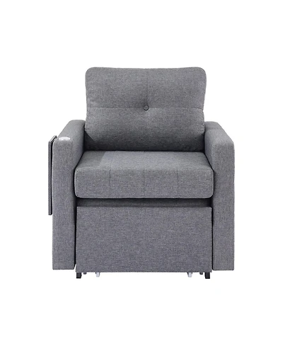 Gouun Convertible Sleeper Sofa Bed with 5 Adjustable Angles, Side Pockets, and Pull-Out Design