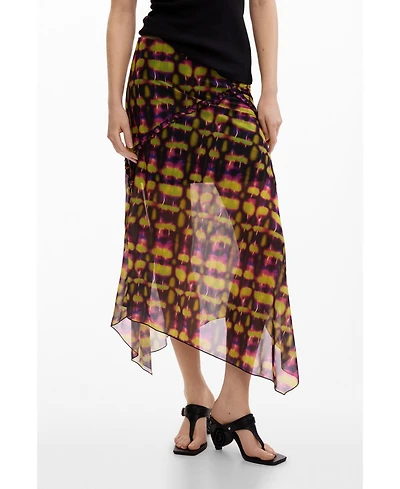 Desigual Women's Asymmetrical printed skirt