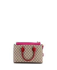 Pre-Owned Gucci Small Linea A Convertible Tote Gg Coated Canvas and Leather