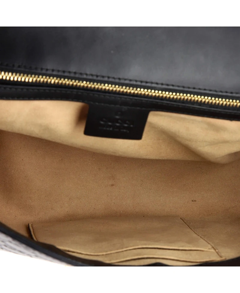 Pre-Owned Gucci Medium Padlock Shoulder Bag Guccissima Leather