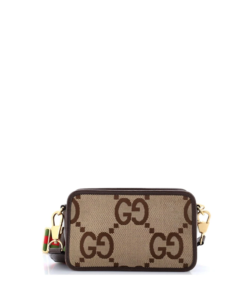 Pre-Owned Gucci Mini Camera Bag Jumbo Gg Canvas