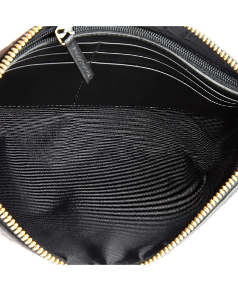 Pre-Owned Gucci Chain Wristlet Wallet Guccissima Leather