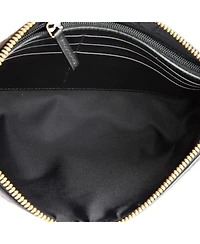 Pre-Owned Gucci Chain Wristlet Wallet Guccissima Leather