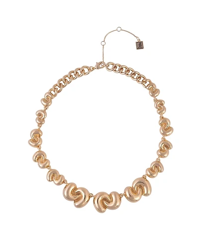 Laundry by Shelli Segal Tone Knotted Casting Collar Necklace Brass