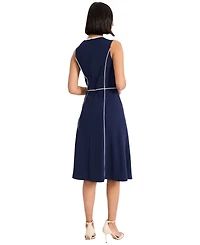 Maggy London Women's Sleeveless V-Neck Midi Dress