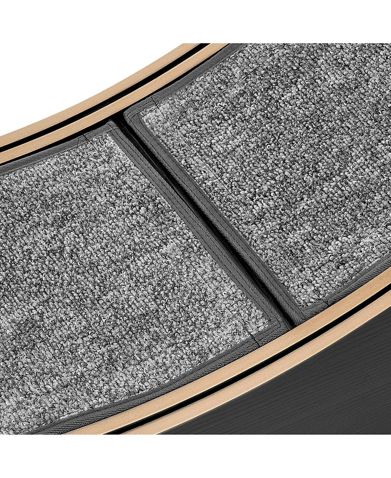 Zeus and Ruta 48 Inch Cat Exercise Wheel for Indoor Cats up to 28 lbs Carpeted Treadmill with Locking Mechanism