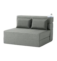 gaomon 76" Folding Sofa Bed, Convertible Futon Couch with Pillow, Linen Fabric for Small Spaces
