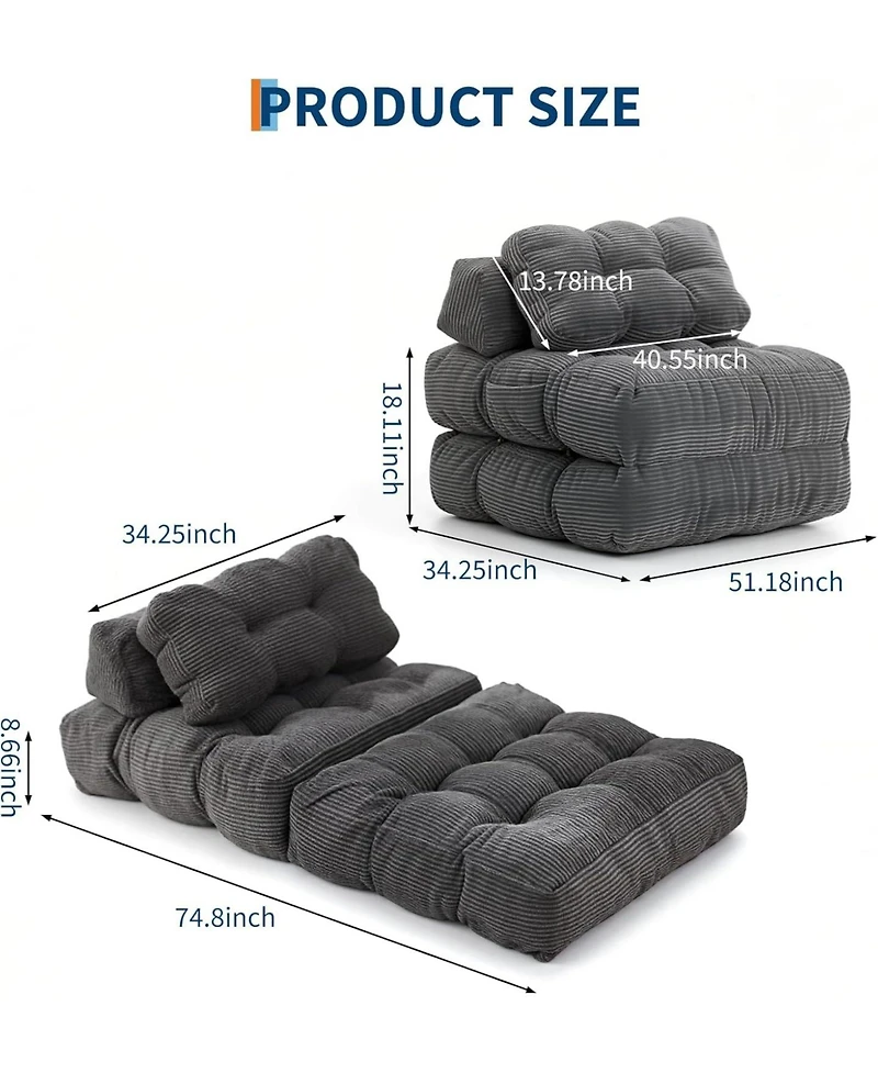 gaomon Folding Sofa Bed 2-Pack