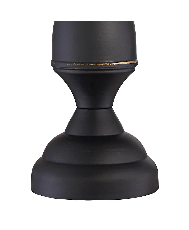 Regency Hill Ben 25" High Candlestick Traditional Table Lamps Set of 2 WiFi Smart Socket Dark Bronze Metal Living Room Bedroom