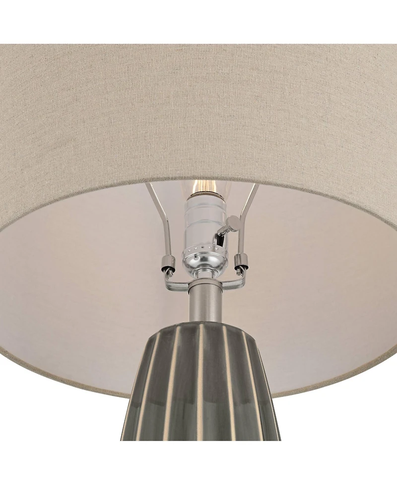 360 Lighting Olsen 26 1/2" High Stripe Ceramic Table Lamp Set of 2