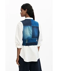 Desigual Women's Patchwork denim vest