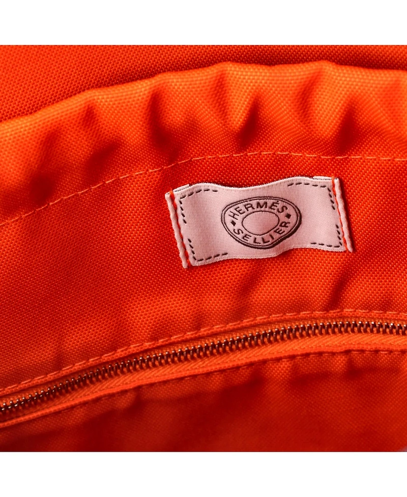 Pre-Owned HERMES Sac De Pansage Groom Handbag Canvas