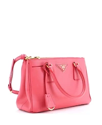 Pre-Owned Prada Small Galleria Double Zip Tote Saffiano Leather