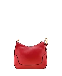 Pre-Owned Prada Medium Striped Strap Zip Hobo Vitello Daino