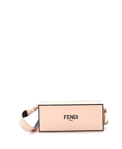 Pre-Owned Fendi Logo Horizontal Box Crossbody Bag Leather