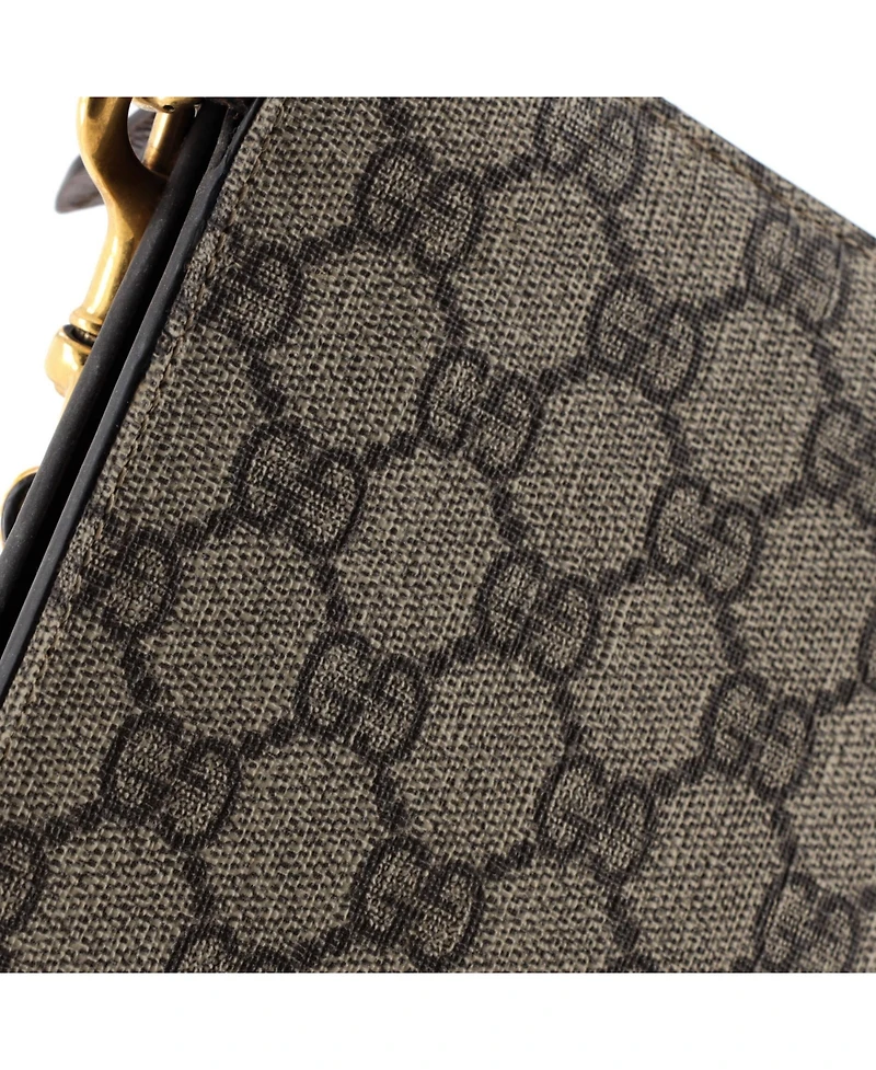 Pre-Owned Gucci Neo Vintage Wristlet Pouch Gg Coated Canvas
