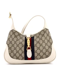 Pre-Owned Gucci Small Jackie 1961 Hobo Gg Coated Canvas