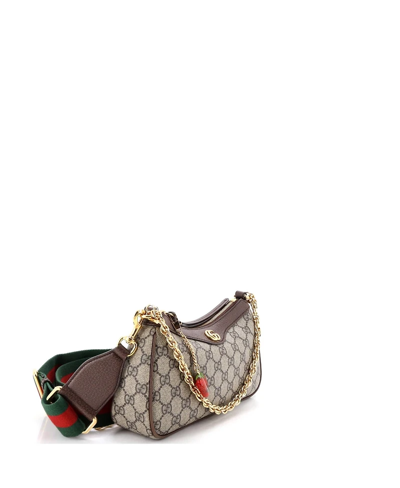 Pre-Owned Gucci Small Ophidia Charm Shoulder Bag Gg Coated Canvas