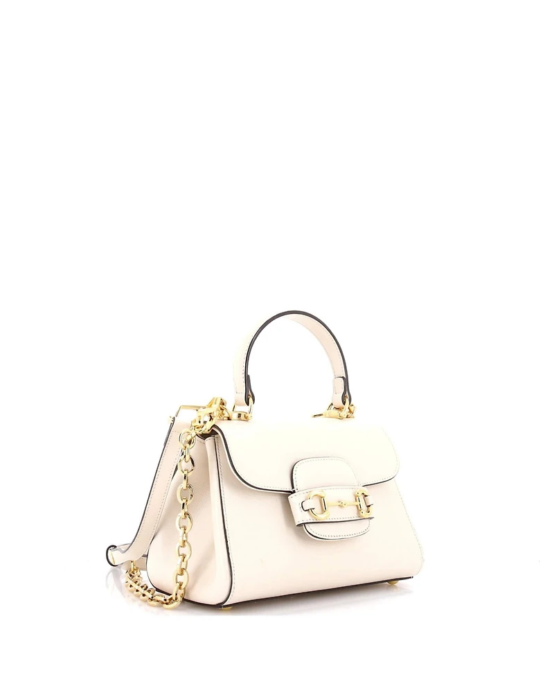 Pre-Owned Gucci Mini Horsebit 1955 Top Handle Flap Bag Leather