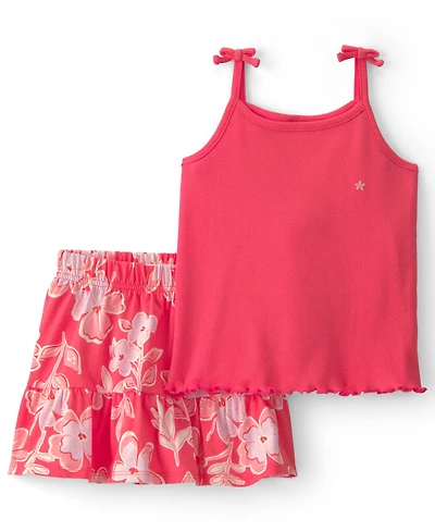 Carter's Girls' 2T-5T Floral Top and Skirt, 2-Piece Set