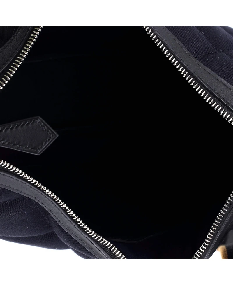 Pre-Owned HERMES Horseback Shoulder Bag Woolycot Canvas and Leather