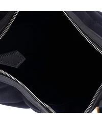 Pre-Owned HERMES Horseback Shoulder Bag Woolycot Canvas and Leather