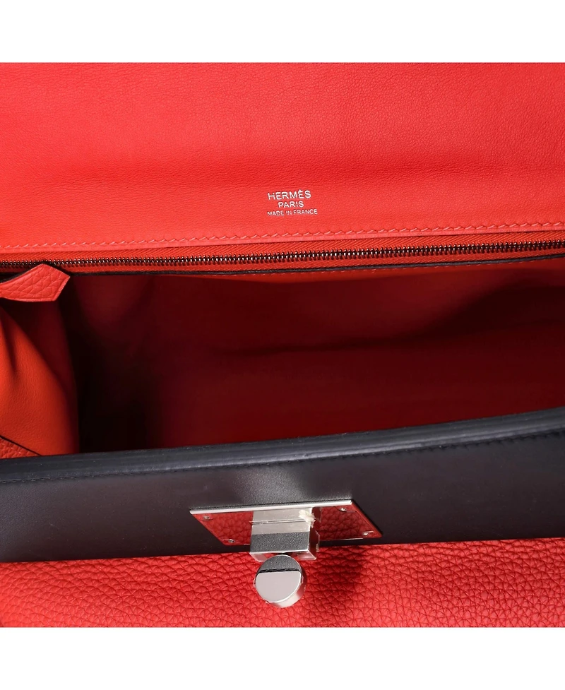 Pre-Owned HERMES 35 24/24 Bag Bicolor Togo with Swift