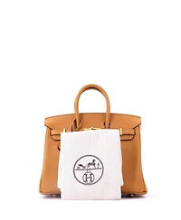 Pre-Owned Hermes Birkin 25 Handbag Brown Swift with Gold Hardware